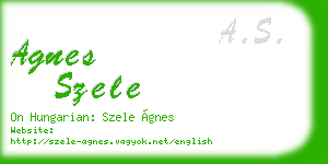 agnes szele business card