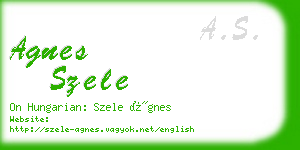 agnes szele business card
